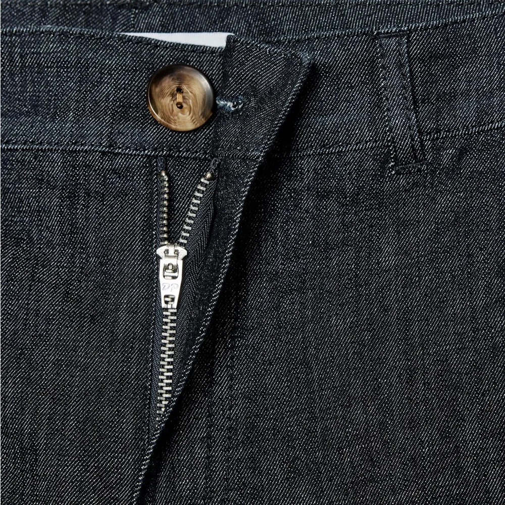 Zara Z1975 Braided‎ Belt Chino Denim Pants Size US 14 NWT